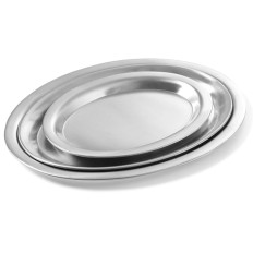 Tabell for servering stål kaffe oval 20x14cm