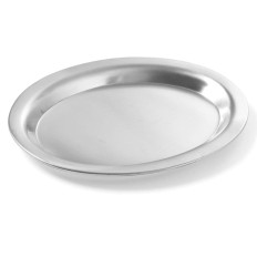 Ovalt stål kaffebricka 26.5x19.5cm