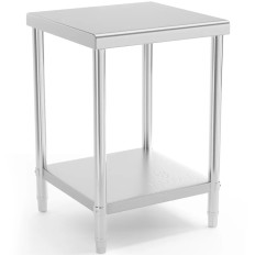 Tabel Roestvrijstalen werkblad met 60 x 60 cm plank