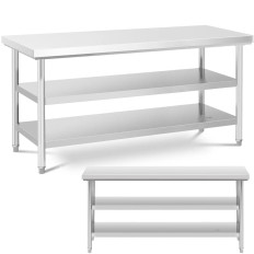 Táblázat Munkaép acéllemez 2. táblázat 2 polcok 180 x 70 cm és 600 kg