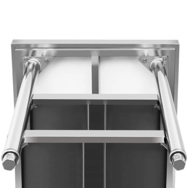 Tabell benkeplate stål stålbord 2 hyller 180 x 70 cm til 600 kg