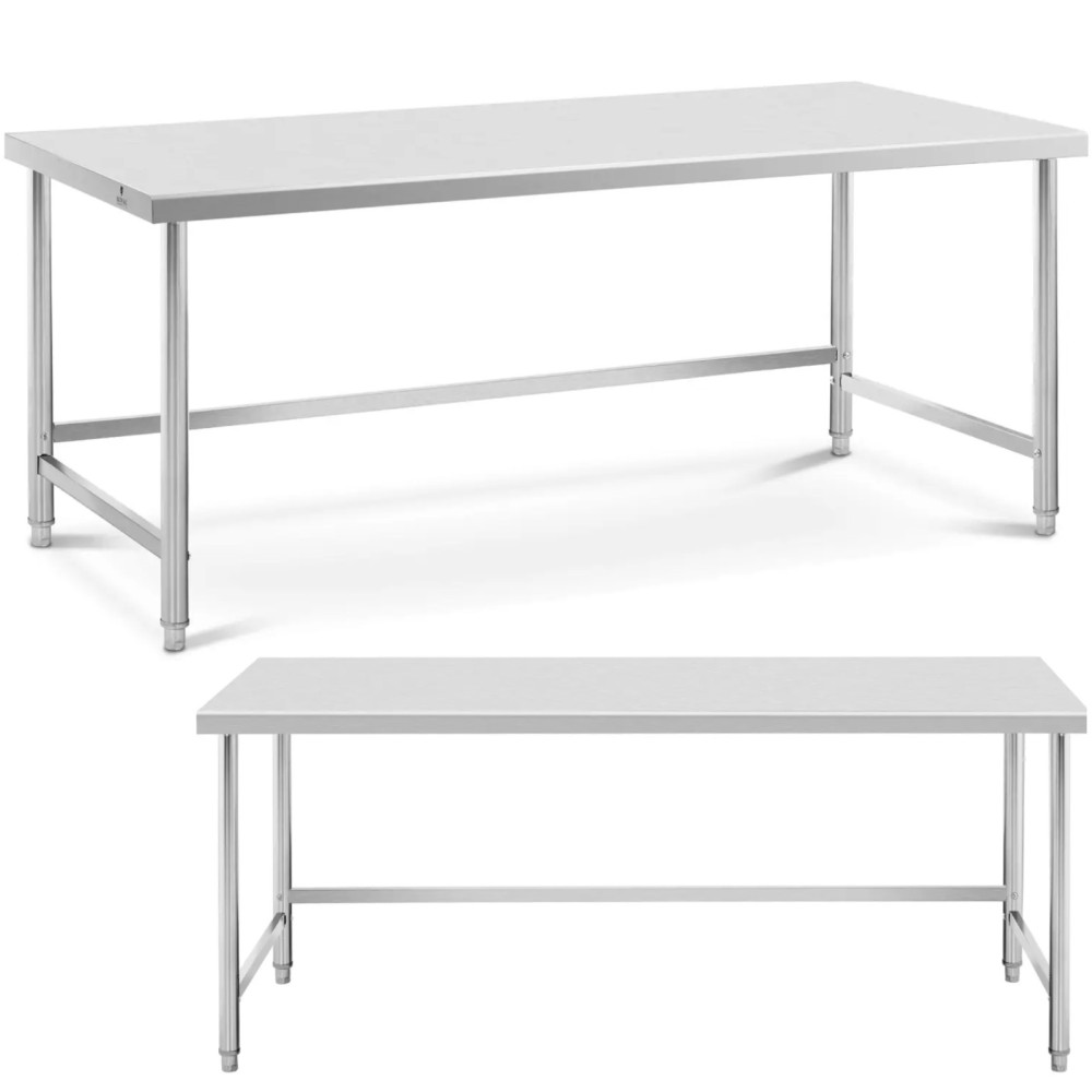 Tabell benkeplate rustfritt stål benkeplate 200 x 90 cm til 100 kg