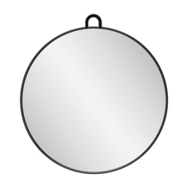 Kampaajan pyöreä peili Q-29 musta — etuosa