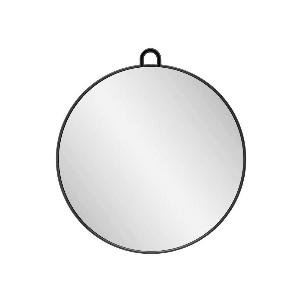 Kampaajan pyöreä peili Q-29 musta — etuosa