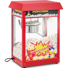 Maskine til popcorn retro teflon 1600 til 5-6 kg / h - rød