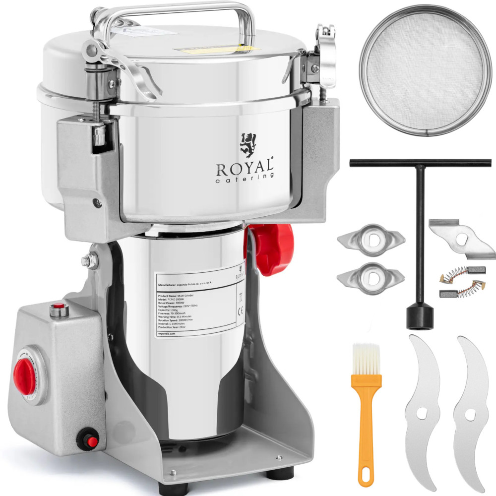 Professional electric grinder for spices herbal herbs 1000 g 3000 w
