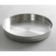 Plateau de service profond avec rebord en acier rond Ø 31.5cm