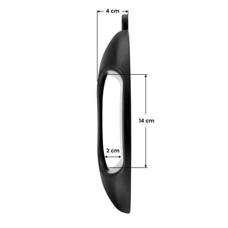 FRISØRSPEJL RUNDT Q-29 SORT — fra siden