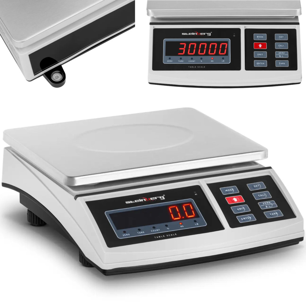 Pasta svars pakām, LED burti 30kg / 1g