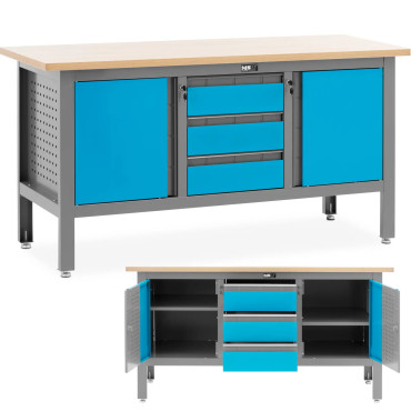 Seminaro lentelė 3 stalčiai 2 spintos 169 x 60 x 87 cm 1000 kg