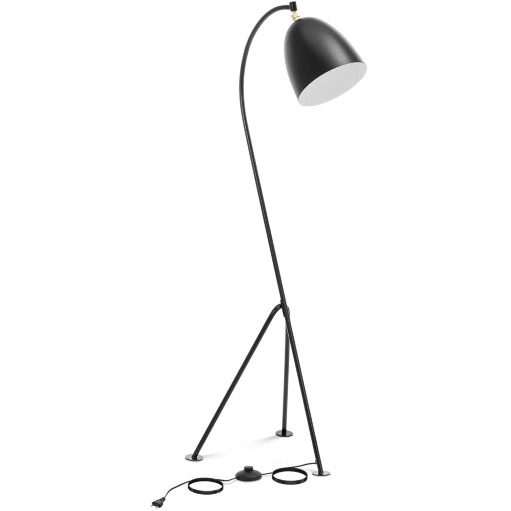 Kovová podlahová lampa s nastaviteľným e-mailom E27 125 cm