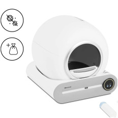Cuvette for a self-cleaning cat with plasma sterilization controlled by the application