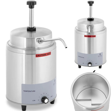 Calentador para salsas eléctricas con un dispensador con una bomba de 3,3 l 550 W