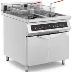 Διπλή φριτέζα επαγωγής με 2 x 30 L 60-190 C 380V 20000 Cabinet