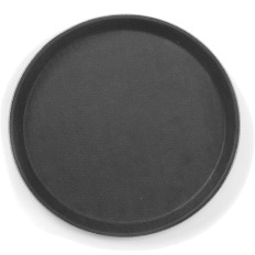 A non-slip wait tray. Round Wed. 40cm - black