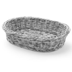 Cesta para pan oval polipropileno gris 320x230x70 mm - Hendi 426647