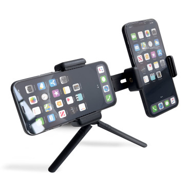 2 smartphones med stativ...