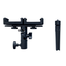 2 smartphones with tripod phones double adjustable black