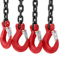 4-load chain shower with 4 x 1.5 m hooks 5000 kg