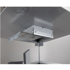 Ein städtischer Korb mit Aschenbecher und abnehmbarer Metall + Holz 65L-Kassette