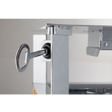 Ein städtischer Korb mit Aschenbecher und abnehmbarer Metall + Holz 65L-Kassette