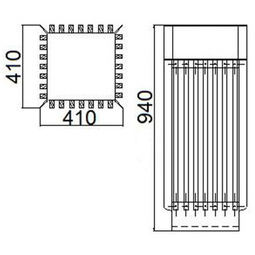 Pilsētas grozs ar pelnu trauku un noņemamo metālu + koka 65l kasetni