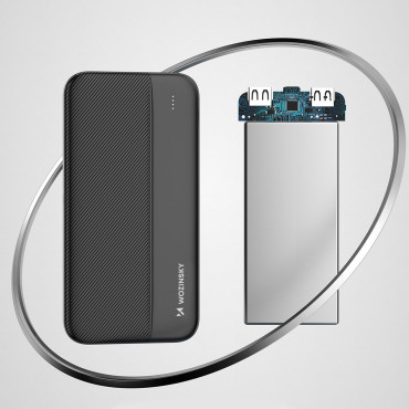 Powerbank li-po 10000mah 2xusb μαύρο