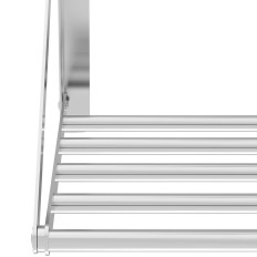 Estante de pared hecho de acero inoxidable hasta 40 kg 100 x 45 cm