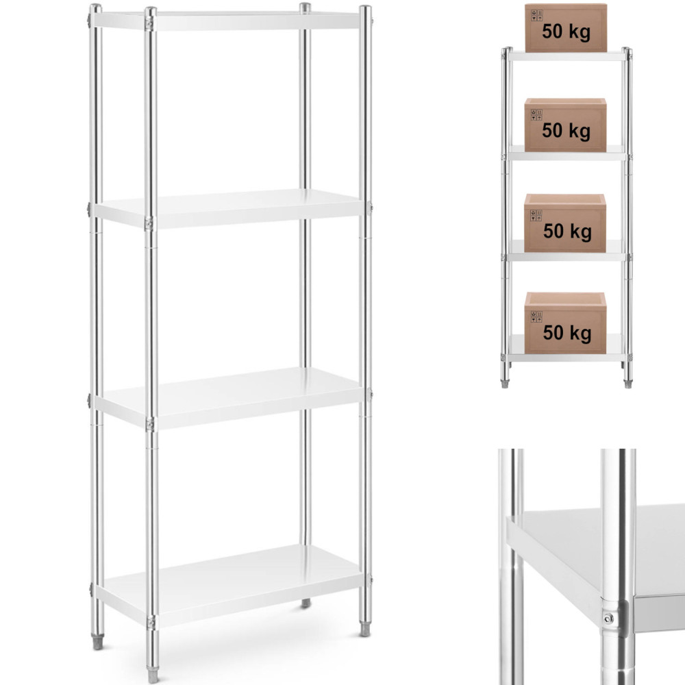 Gastronomic warehouse steel shelf up to 200 kg 70 x 40 x 180 cm