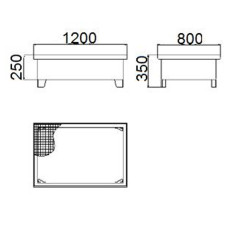 Baignoire de capture en métal pour 2 barils 200L 120x80cm
