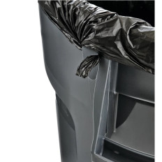 Container industriell kub för avfall och mat brute runda 121l - gul