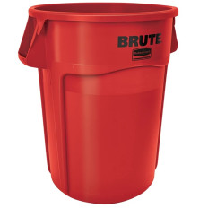 Container Industrial Cube for Waste and Food Brute Round 166L - Red
