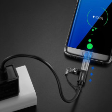 Adaptera adapteris ar USB-C uz Micro USB - Gray