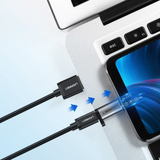 Adaptera adapteris ar USB-C uz Micro USB - Gray