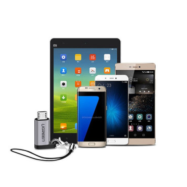 Adaptador adaptador com USB-C em micro USB - cinza