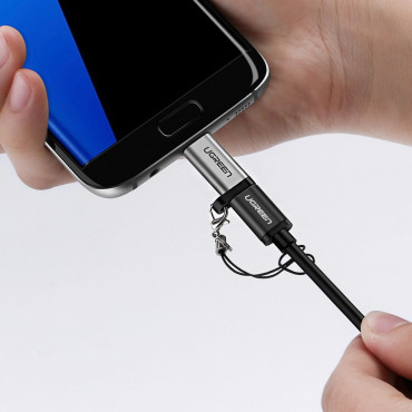 Adaptera adapteris ar USB-C uz Micro USB - Gray