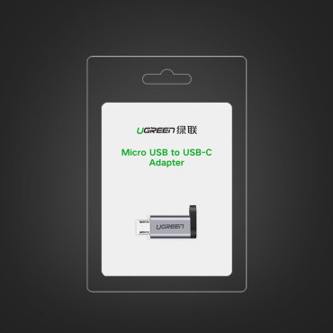 Adaptera adapteris ar USB-C uz Micro USB - Gray