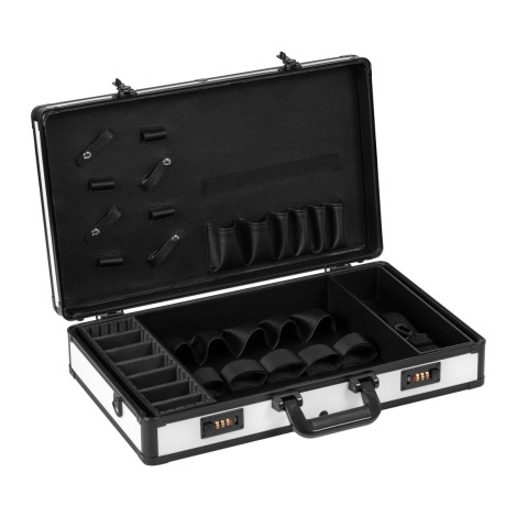 VALISE DE COIFFURE BARBIER BLANC ET NOIR