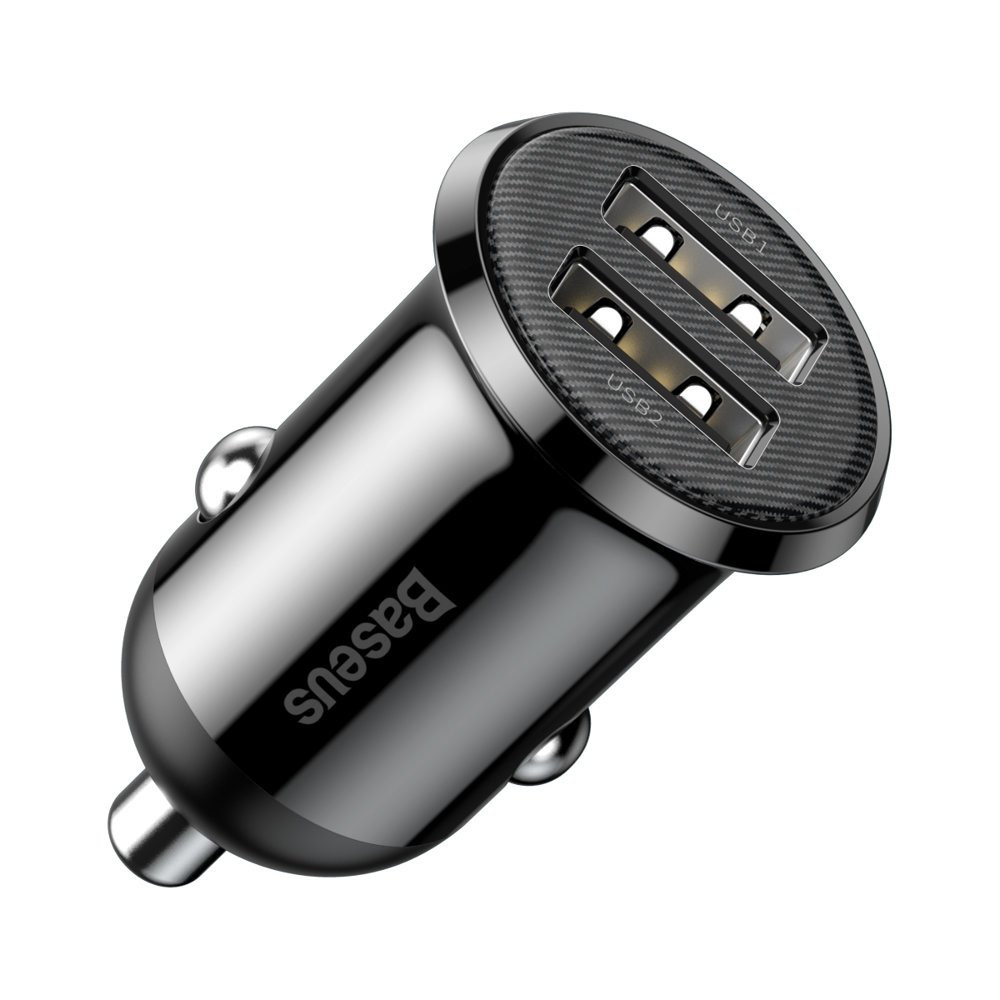 Carregador de carro Grão Pro 2x USB 4.8a preto