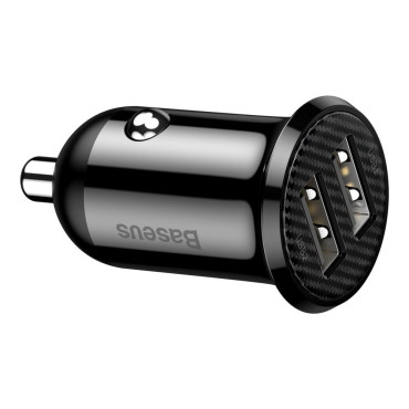 Carregador de carro Grão Pro 2x USB 4.8a preto