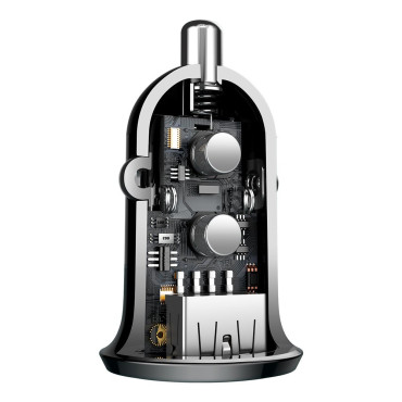 Auto lādētājs graudu pro 2x USB 4.8A melns