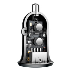 Auto lādētājs graudu pro 2x USB 4.8A melns
