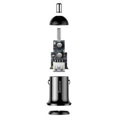 Carregador de carro Grão Pro 2x USB 4.8a preto