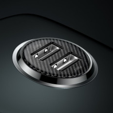 Carregador de carro Grão Pro 2x USB 4.8a preto