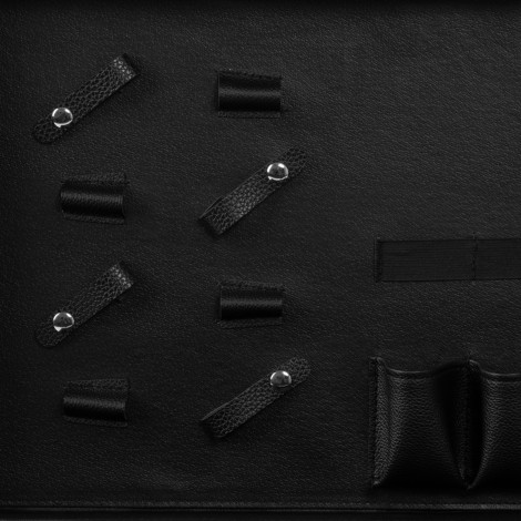 VALISE DE COIFFURE BARBIER BLANC ET NOIR — gros plan surface