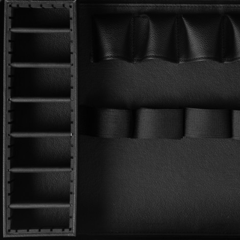 VALISE DE COIFFURE BARBIER BLANC ET NOIR — gros plan tiroir