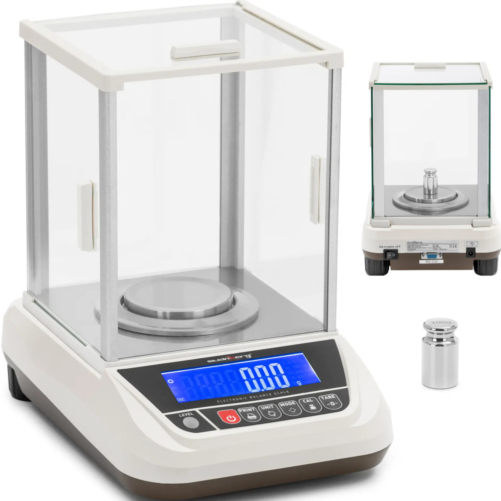 Analytisk laboratorieskala med 300 g / 0,001 g omslag
