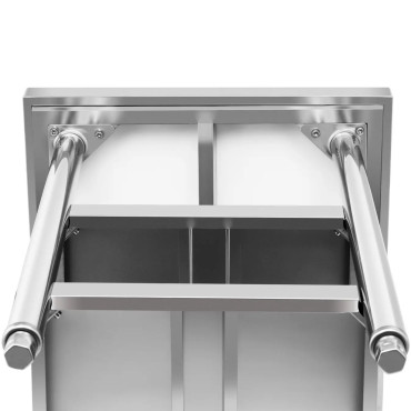 Tabela Worktop Worktop Central Steel 2 Prateleiras 100 x 60 cm a 600 kg