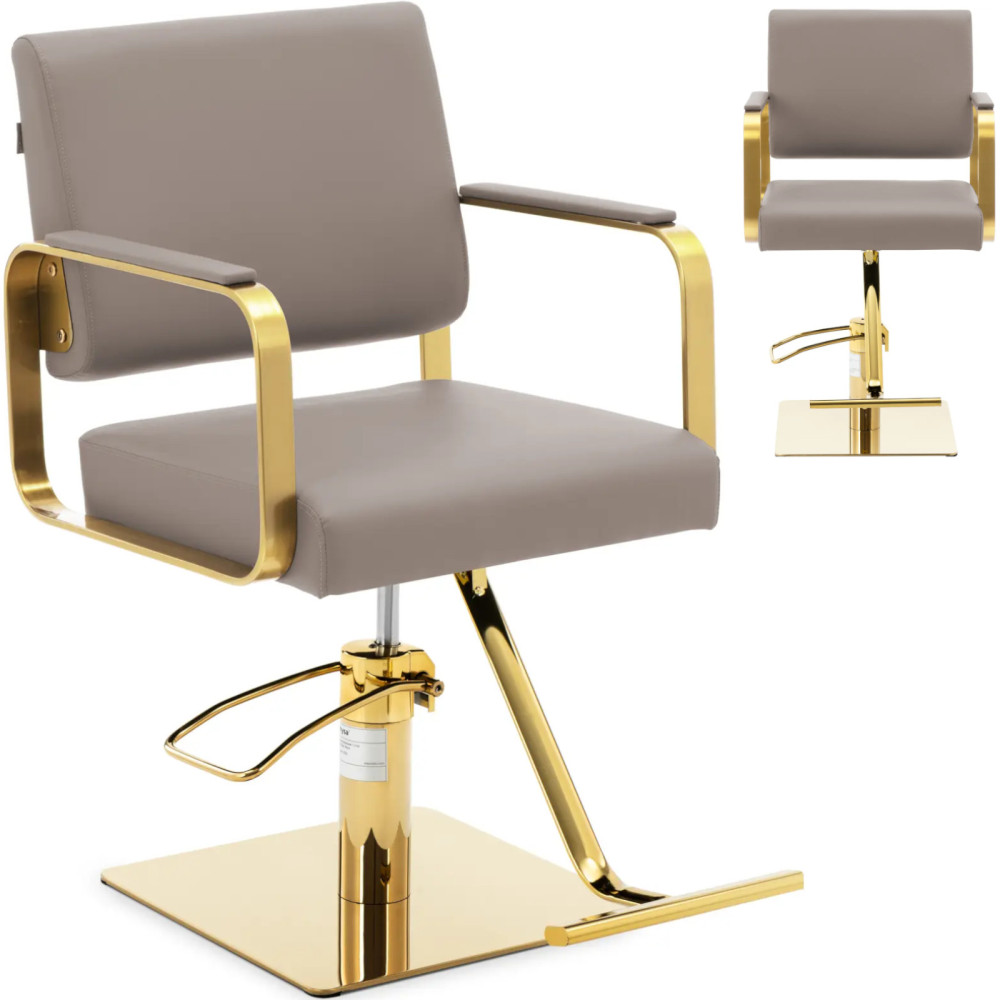 Kapper's kapper. Cosmetisch met een voetenbank Physa Otley - Beige - Golden Kapper's kapper. Cosmetisch met een voetenbank Physa Otley - Beige - Golden