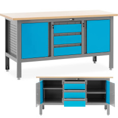 Workshop tabel 3 laden 2 kasten 169 x 60 x 87 cm 1000 kg
